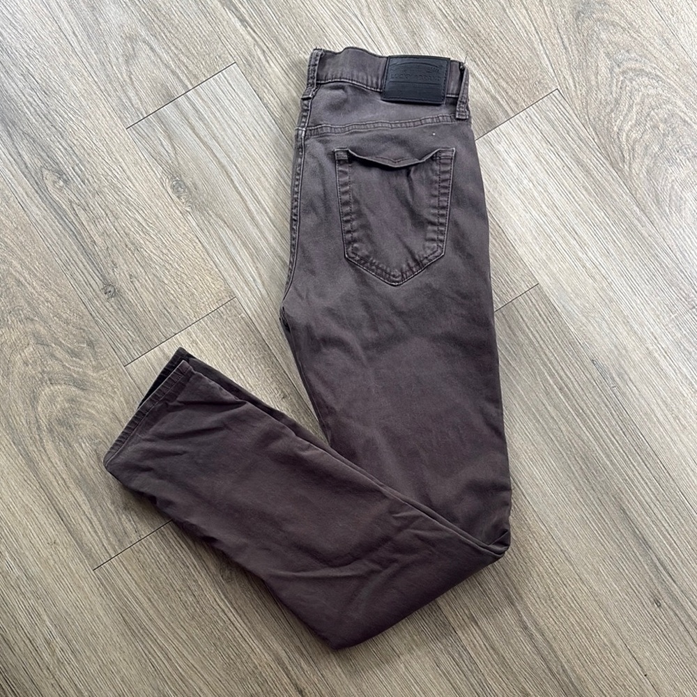 Men's Brown Slim Straight Jeans